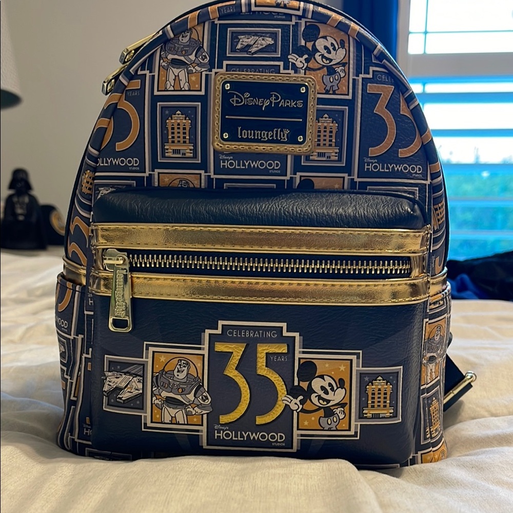 Loungefly Disney Parks 35th Anniversary Backpack - Blue and Gold